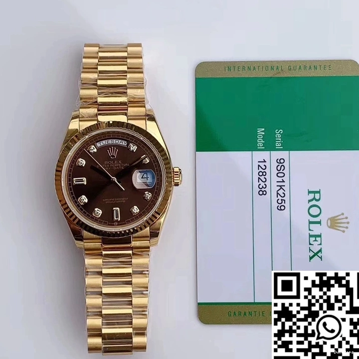 Yellow Gold Day-Date Gray EW Factory M128238-0022 Rolex Dial 0821